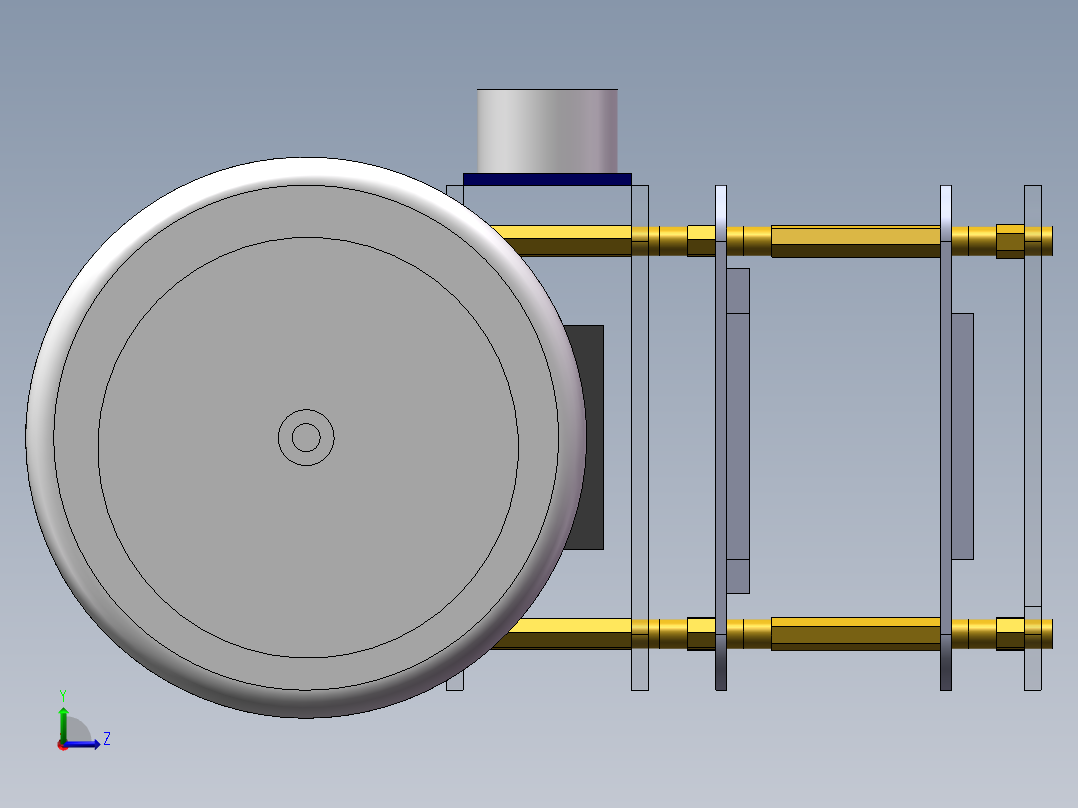 自平衡小车（三维+课设+程序+二维+电路图）左视图