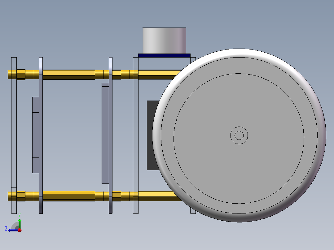 自平衡小车（三维+课设+程序+二维+电路图）右视图