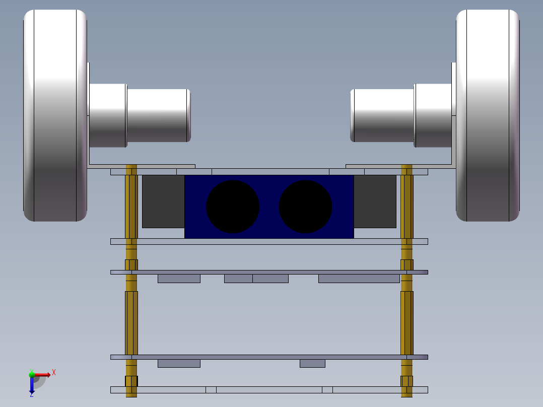 自平衡小车（三维+课设+程序+二维+电路图）俯视图
