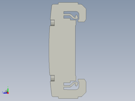 基恩士FS-V34C(P)_endunit_kc图纸模型右视缩略图