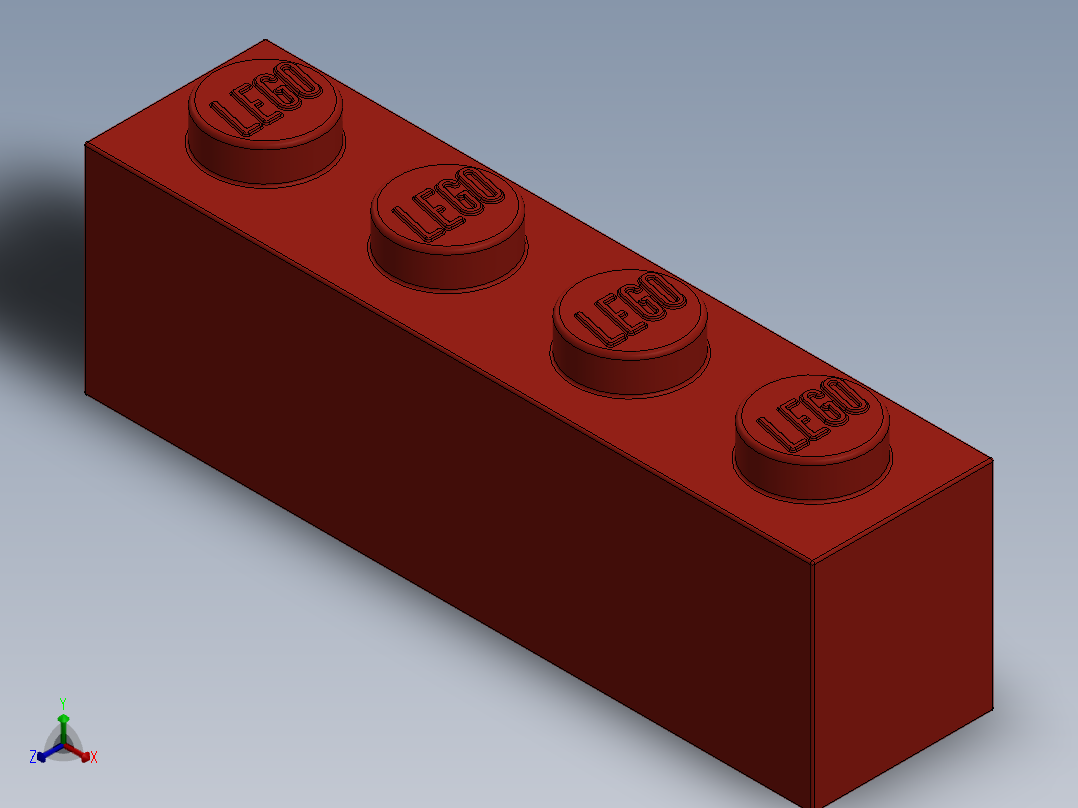 乐高套装 4421基本积木-301021 Bright Red Brick 1 x 4.SLDPRT