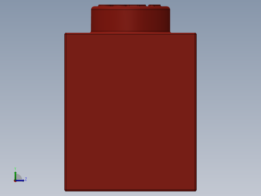 乐高套装 4421基本积木-301021 Bright Red Brick 1 x 4.SLDPRT左视缩略图