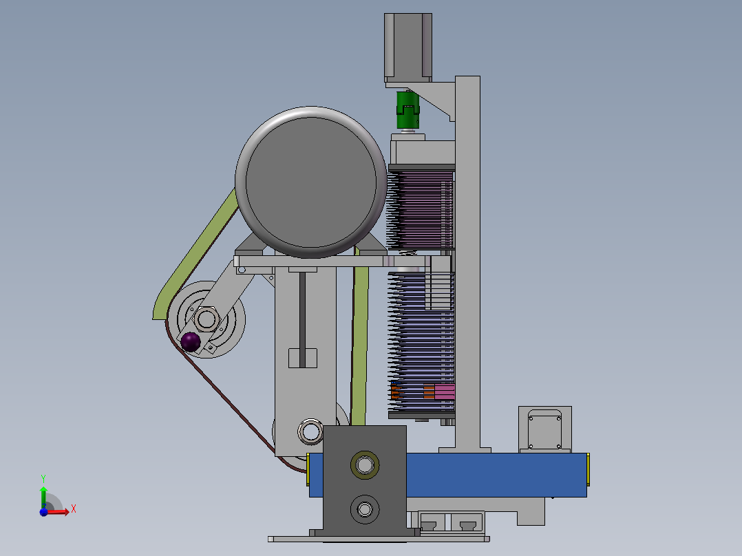 抛光打磨机前视图