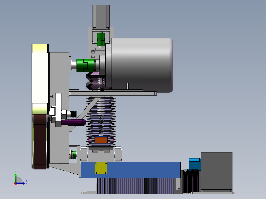 抛光打磨机左视图