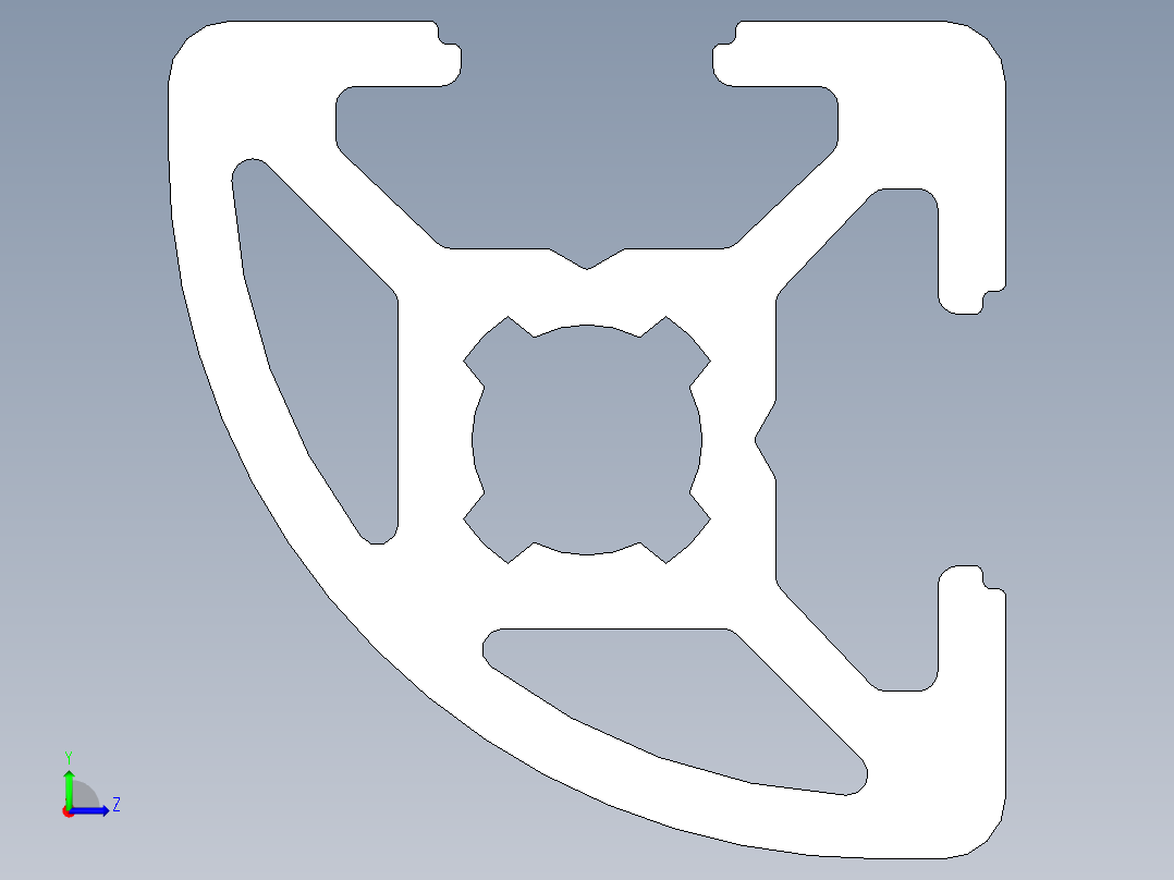 型材-BR 20X20R KJN992890.STEP左视图