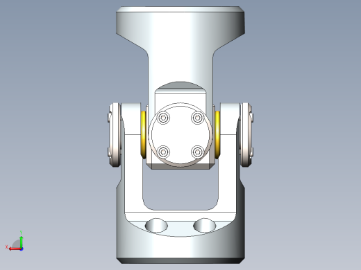 universal joint十字轴万向节3D数模图纸 Solidworks设计后视缩略图