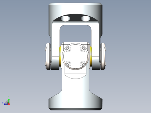 universal joint十字轴万向节3D数模图纸 Solidworks设计右视缩略图