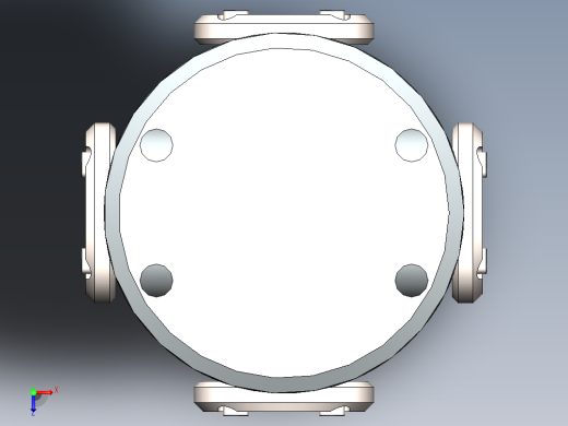 universal joint十字轴万向节3D数模图纸 Solidworks设计俯视缩略图