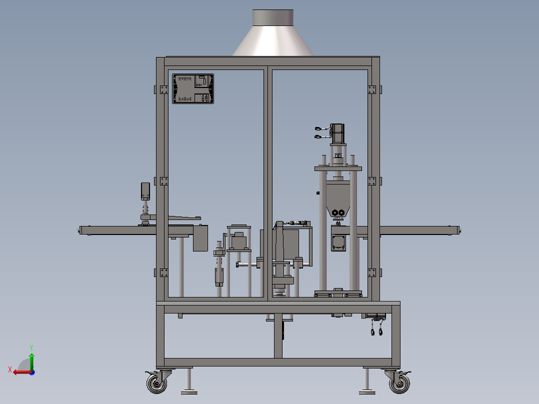 自动挂锡机后视图