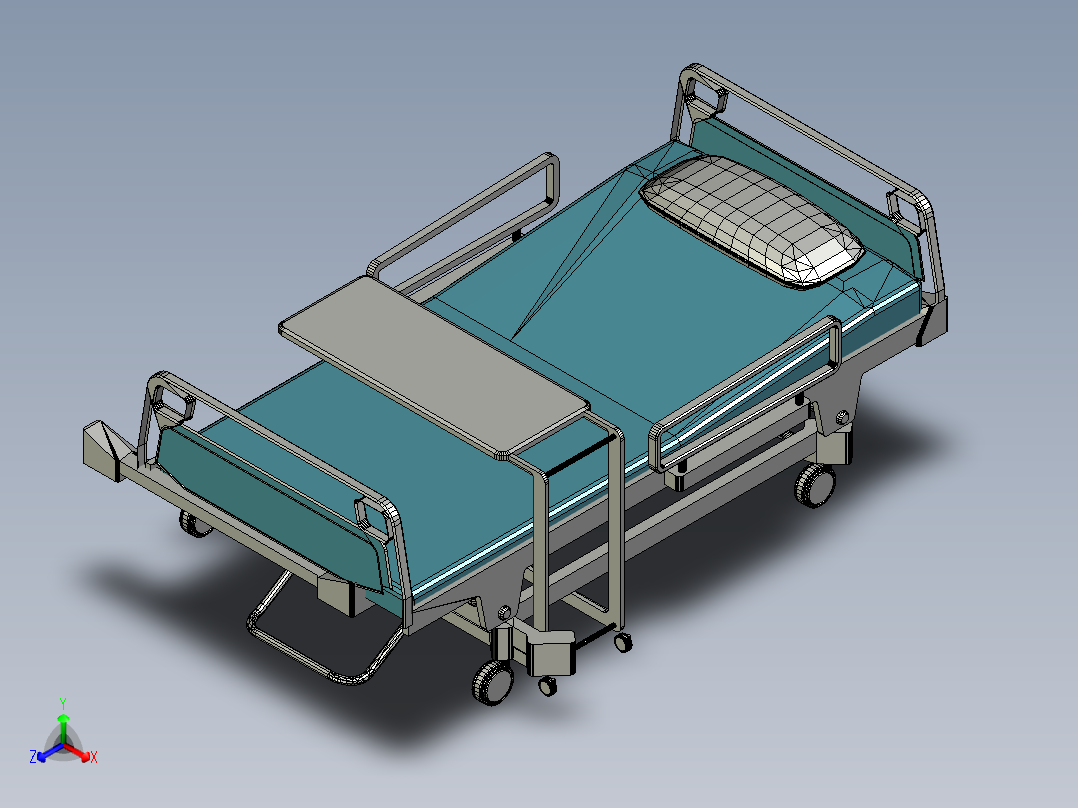病床车正等轴测图
