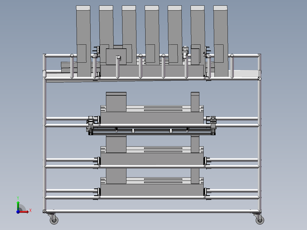 线棒车装配机前视图