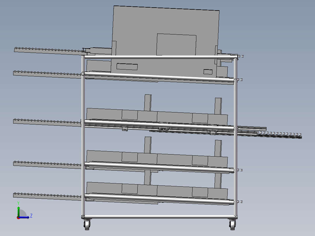 线棒车装配机左视图