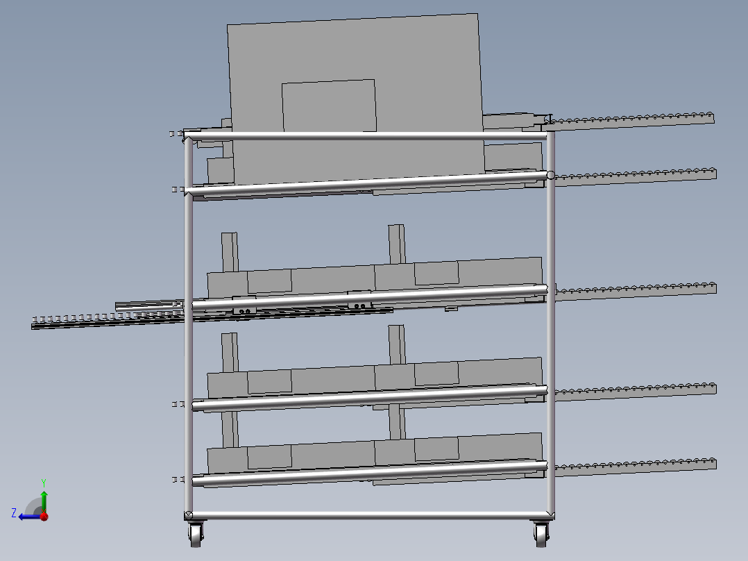 线棒车装配机右视图