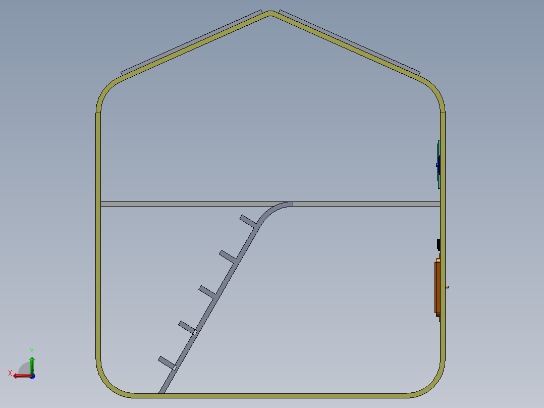 玩具房子后视图