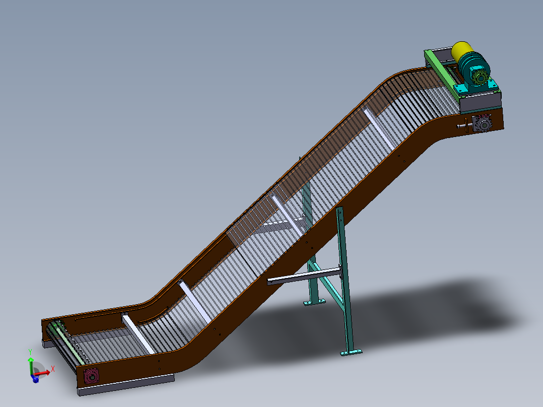 2700履带传送机sw18可编辑主视图