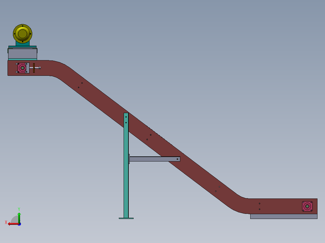 2700履带传送机sw18可编辑后视图