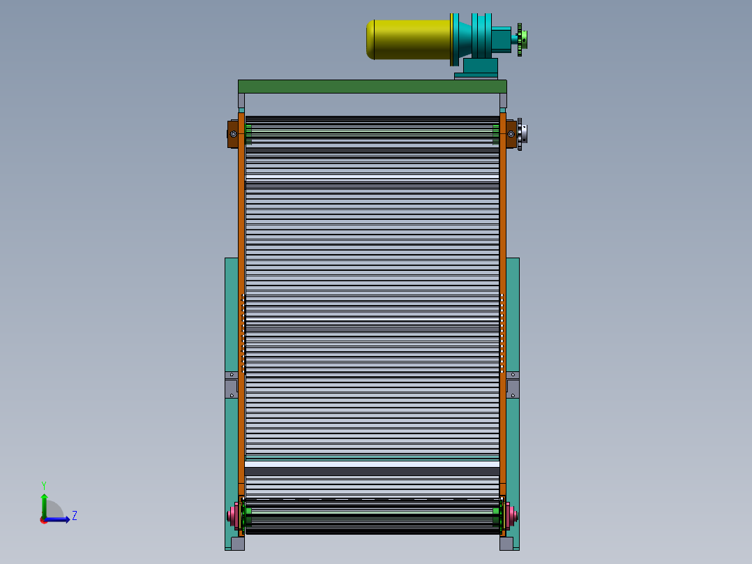 2700履带传送机sw18可编辑左视图