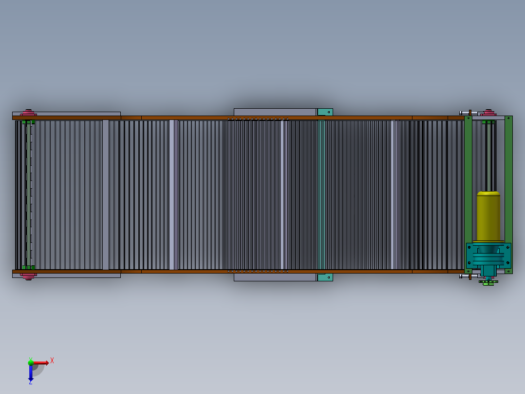 2700履带传送机sw18可编辑俯视图