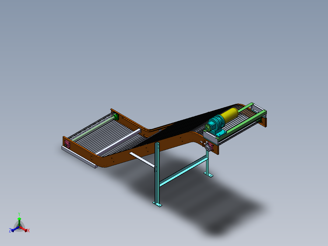 2700履带传送机sw18可编辑正等轴测图