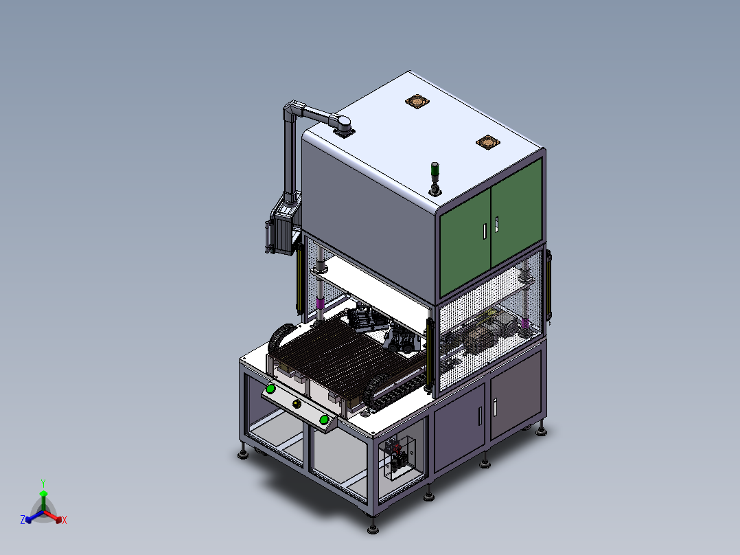 密封圈裁切设备sw21可编辑正等轴测图