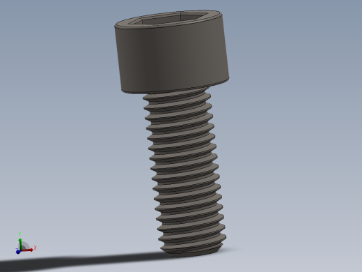 Screw_DIN_912_M10x25F_A2.SLDPRT公制内六角螺钉