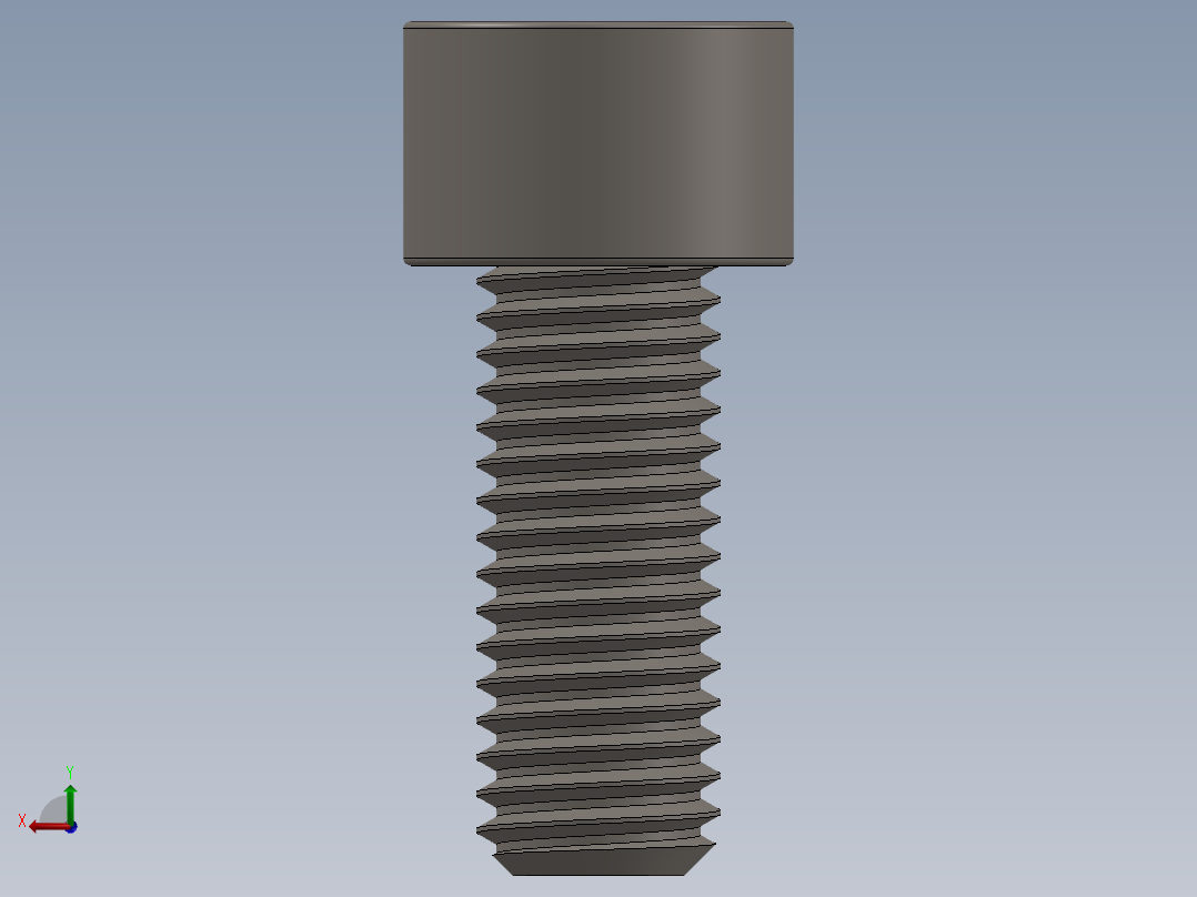 Screw_DIN_912_M10x25F_A2.SLDPRT公制内六角螺钉后视图