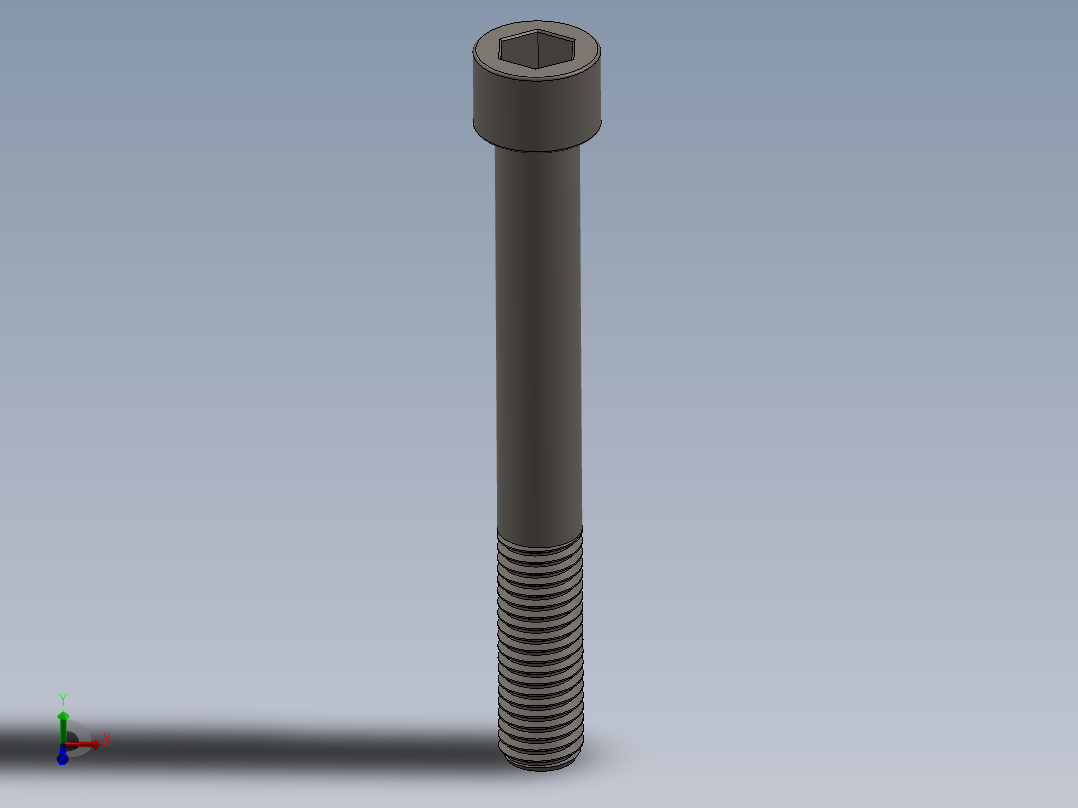 Screw_DIN_912_M12x100_A2.SLDPRT公制内六角螺钉主视图