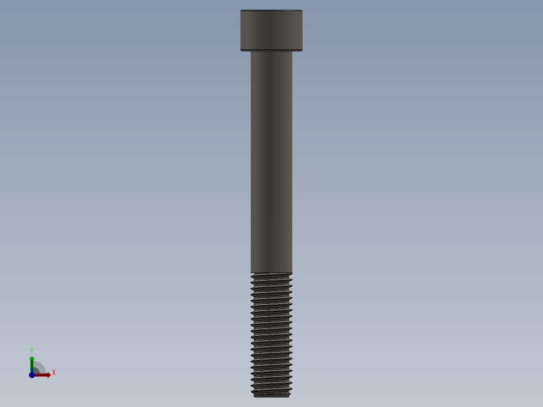 Screw_DIN_912_M12x100_A2.SLDPRT公制内六角螺钉前视图
