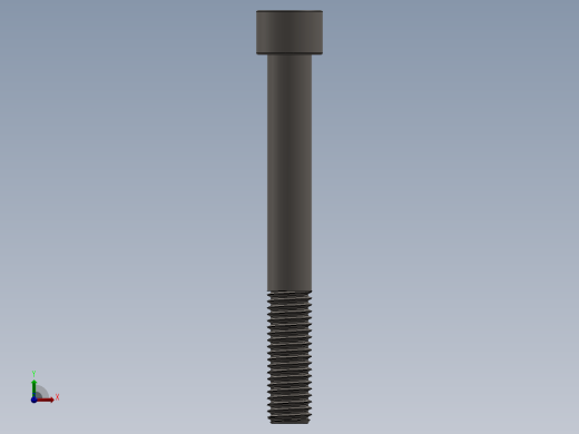 Screw_DIN_912_M12x100_A2.SLDPRT公制内六角螺钉前视缩略图