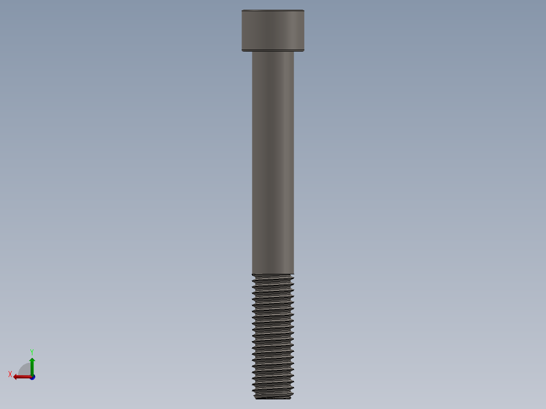 Screw_DIN_912_M12x100_A2.SLDPRT公制内六角螺钉后视图
