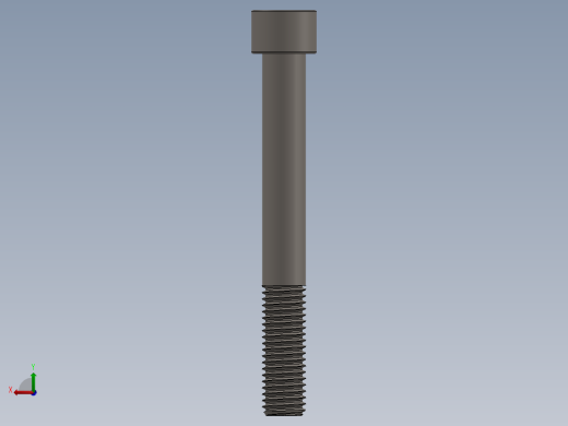 Screw_DIN_912_M12x100_A2.SLDPRT公制内六角螺钉后视缩略图