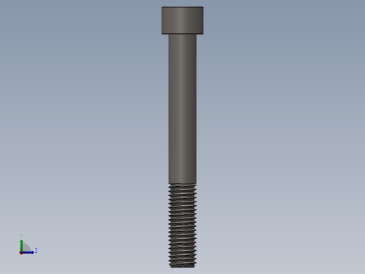 Screw_DIN_912_M12x100_A2.SLDPRT公制内六角螺钉左视缩略图