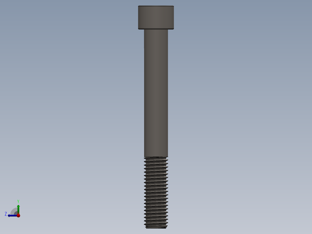 Screw_DIN_912_M12x100_A2.SLDPRT公制内六角螺钉右视图