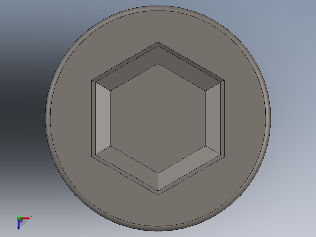 Screw_DIN_912_M12x100_A2.SLDPRT公制内六角螺钉俯视图