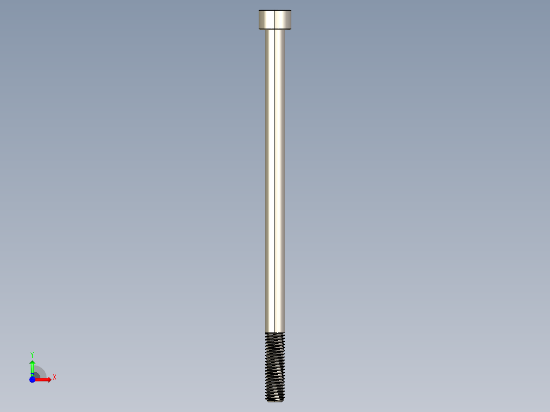 Screw_DIN_912_M8x150_A2.STEP公制内六角螺钉前视图