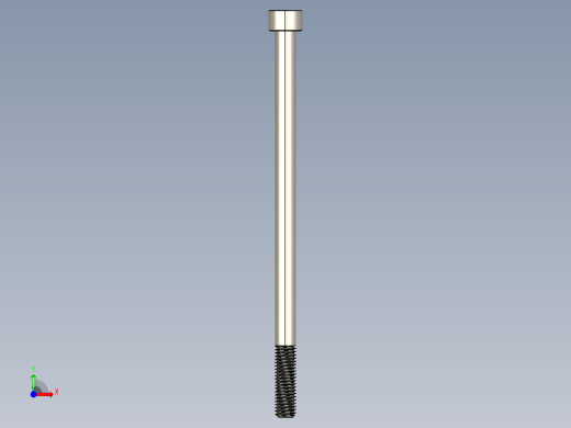 Screw_DIN_912_M8x150_A2.STEP公制内六角螺钉前视缩略图