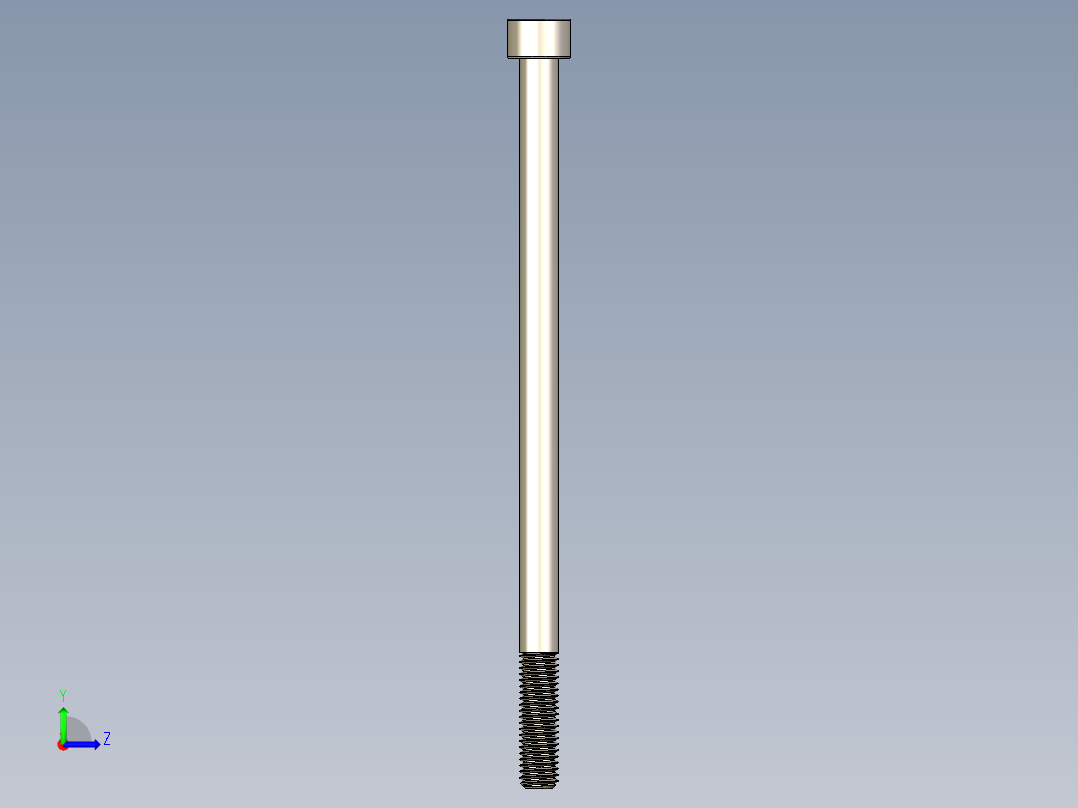 Screw_DIN_912_M8x150_A2.STEP公制内六角螺钉左视图