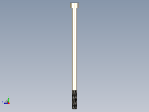 Screw_DIN_912_M8x150_A2.STEP公制内六角螺钉右视缩略图