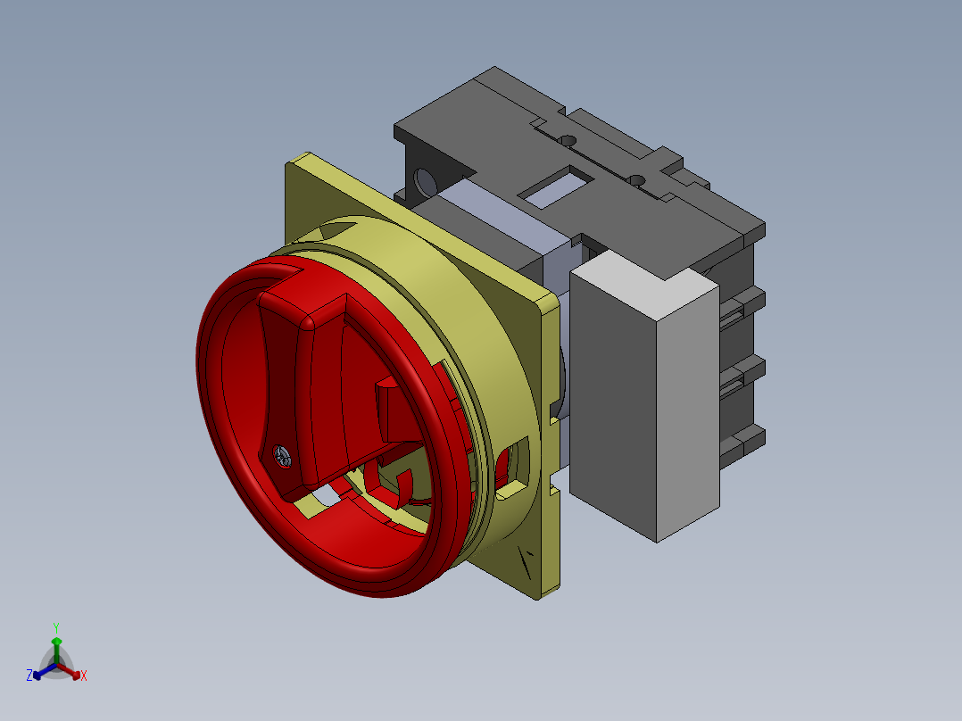 凸轮开关正等轴测图