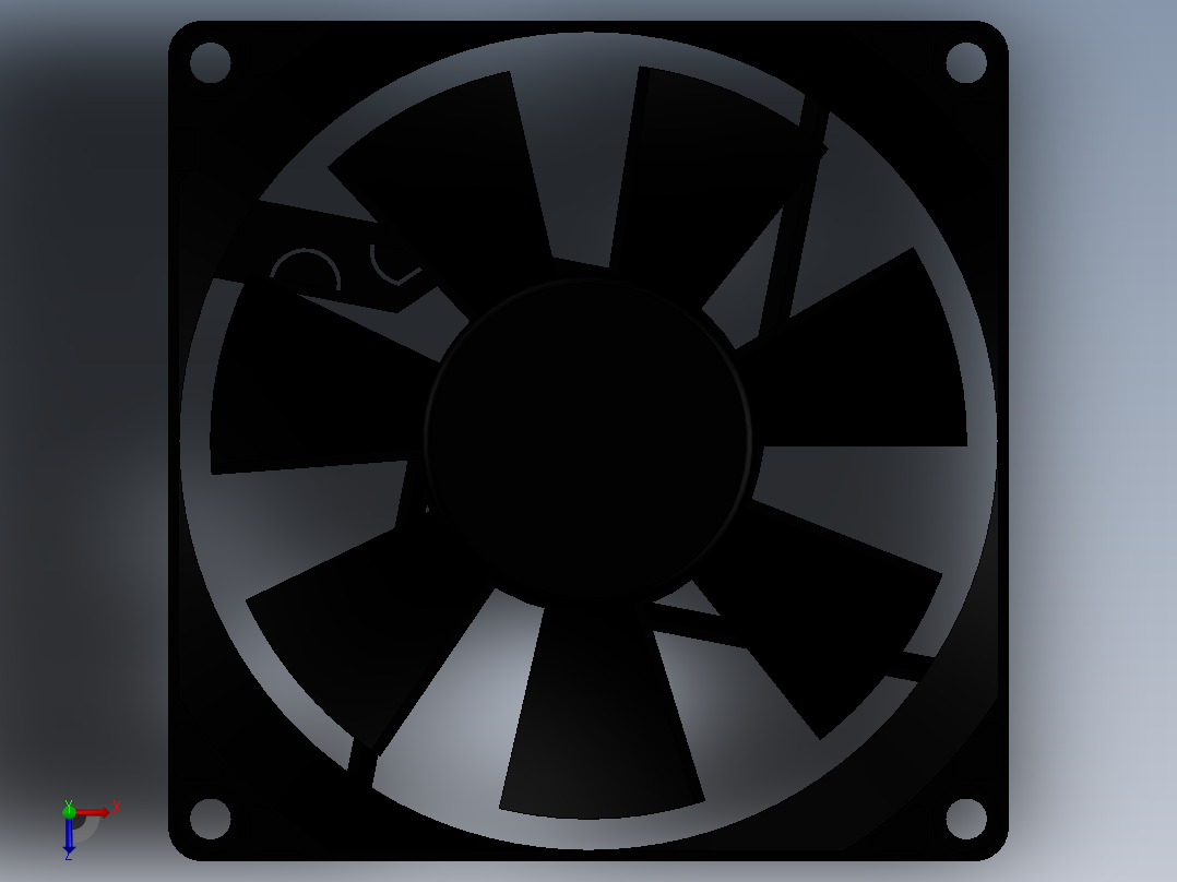 风扇(4)俯视图