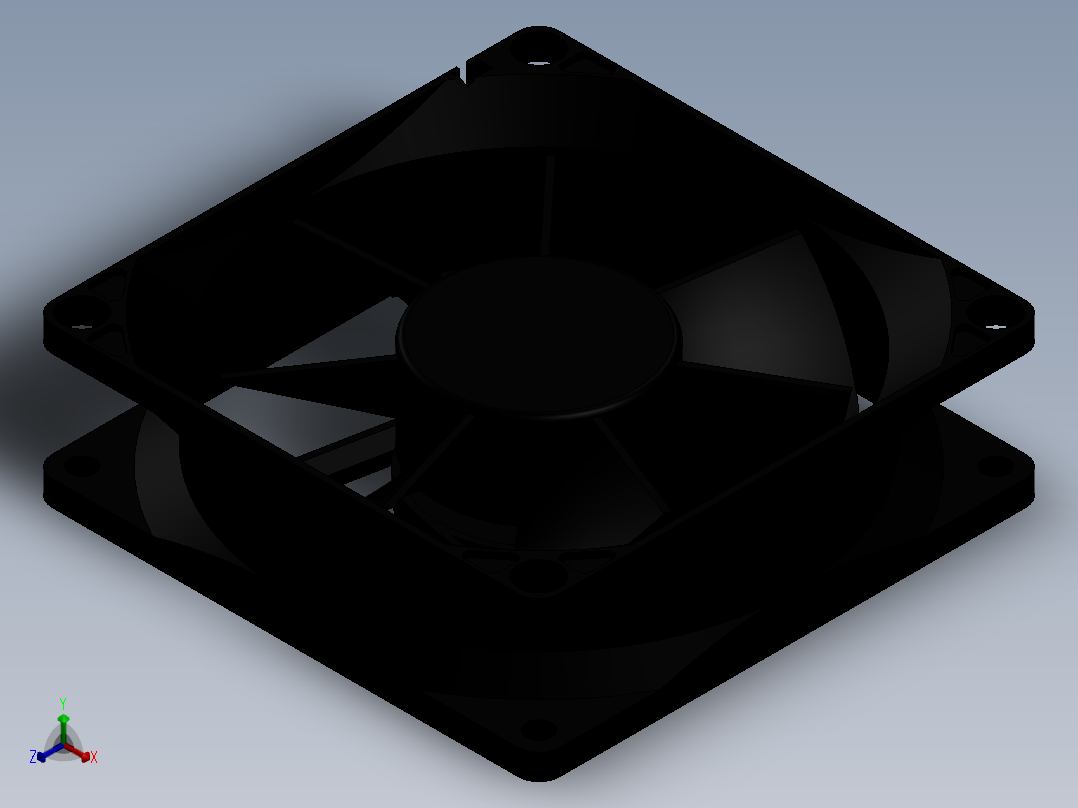 风扇(4)正等轴测图