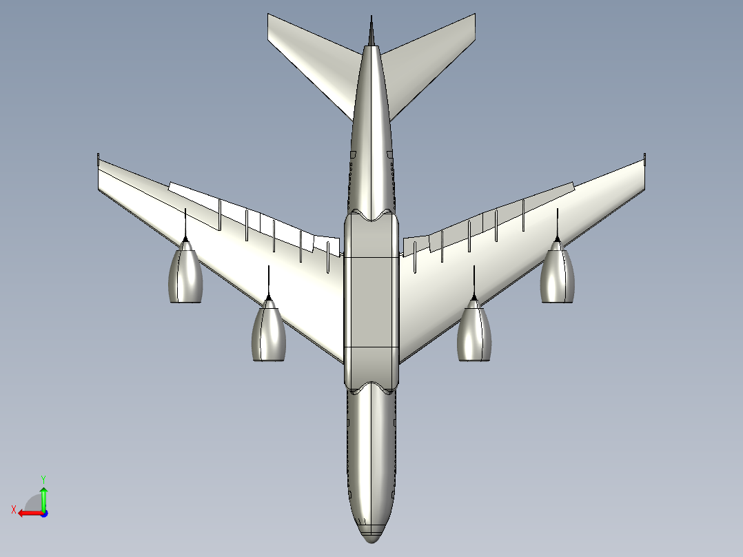 A2004667-A380 飞机后视图