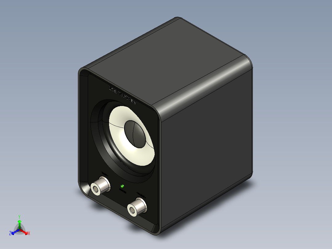 副扬声器12正等轴测图