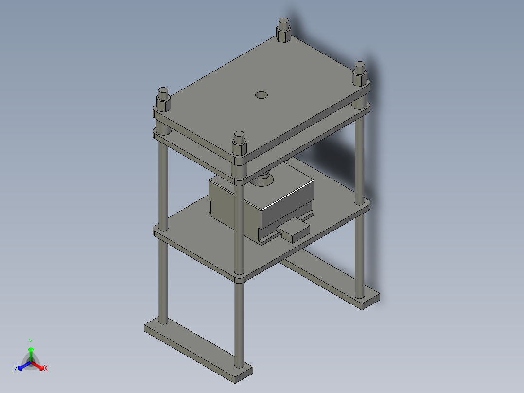 充磁线圈机构正等轴测图