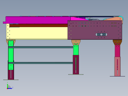 往复式移动送料装置左视缩略图
