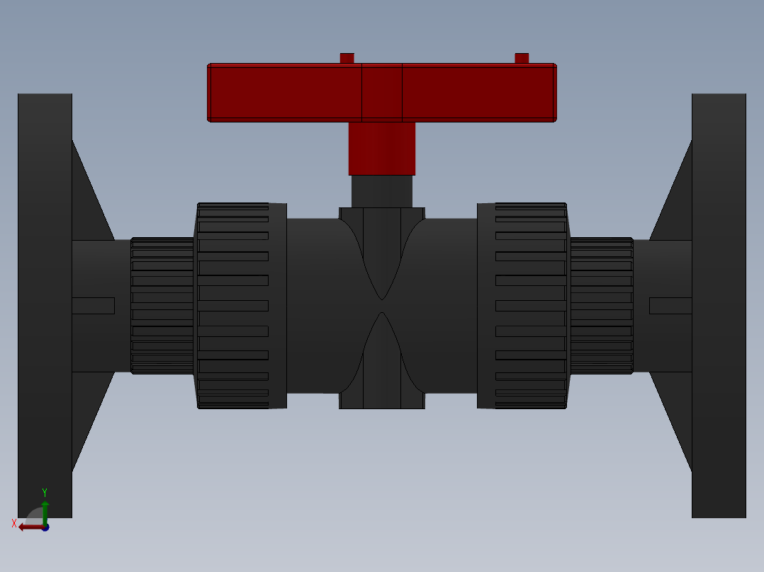 法兰式球阀-UPVC DN15-DN65_0后视图