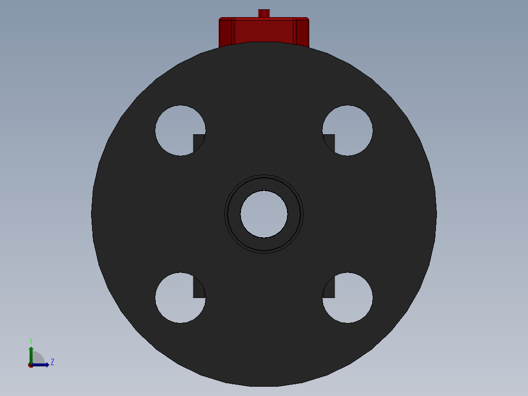 法兰式球阀-UPVC DN15-DN65_0左视图