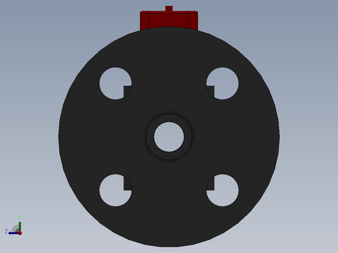 法兰式球阀-UPVC DN15-DN65_0右视图