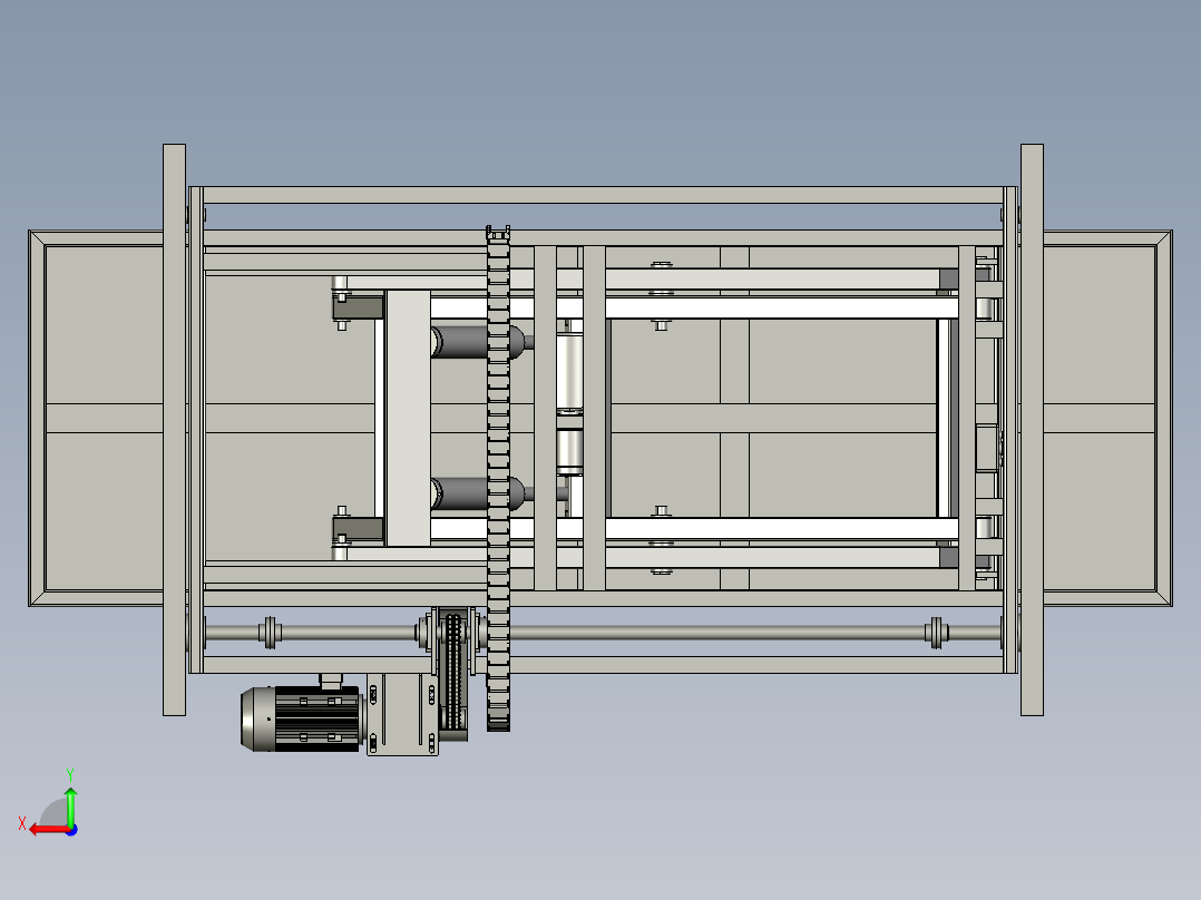 小型多功能折叠运输升降小车后视图