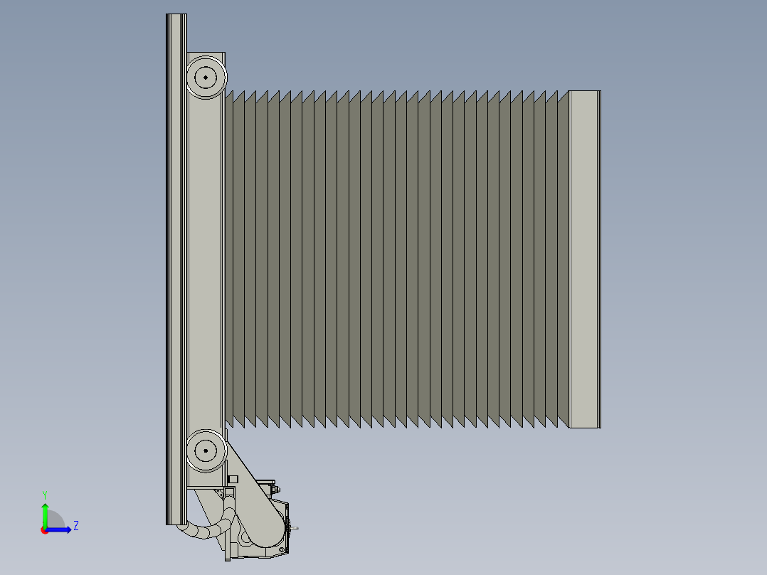 小型多功能折叠运输升降小车左视图